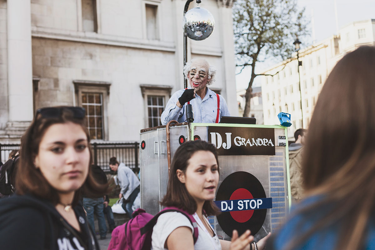 DJ Grandpa @ Trafalgar Square