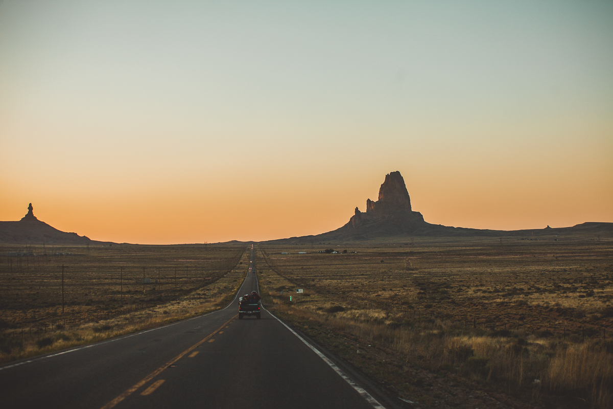 På väg mot Monument Valley Navajo Tribal Park.