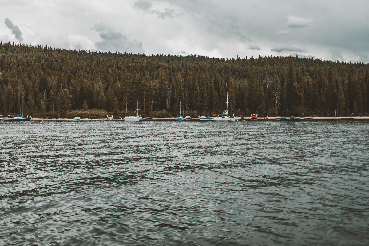 Båttur på Redfish Lake i Stanley, Idaho