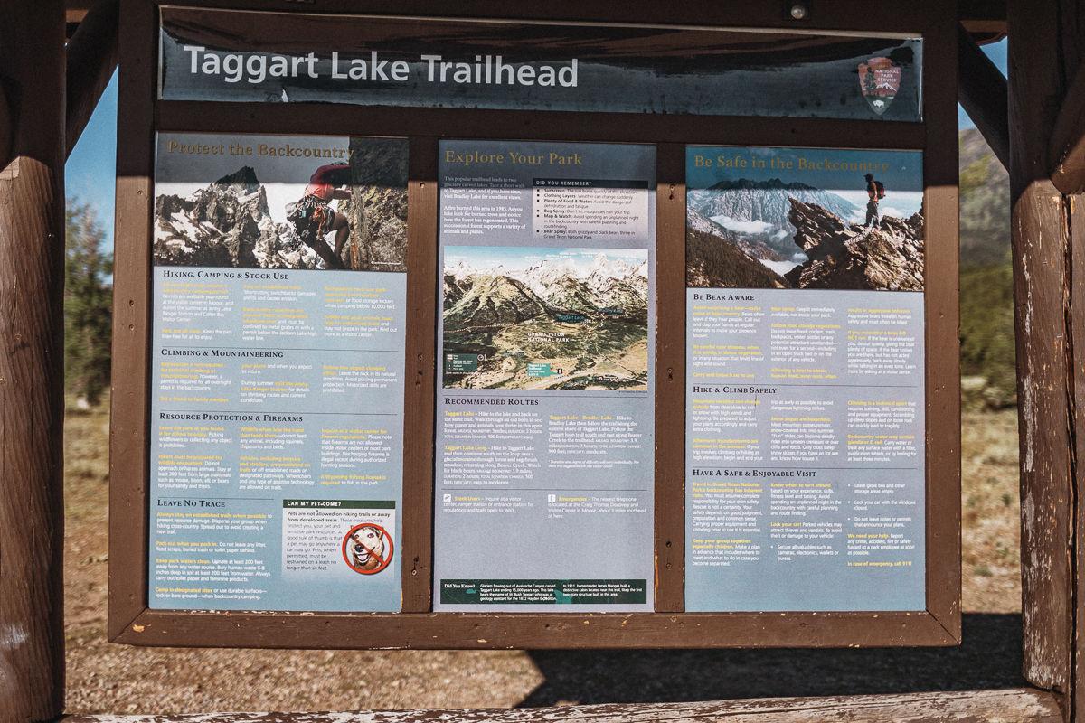 Vandring till Taggart Lake i Grand Teton NP - Wyoming