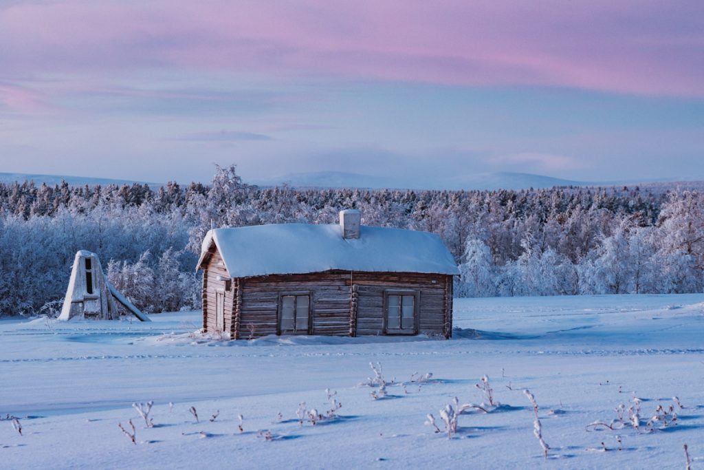 Polarnatt i Mertajärvi, Lappland