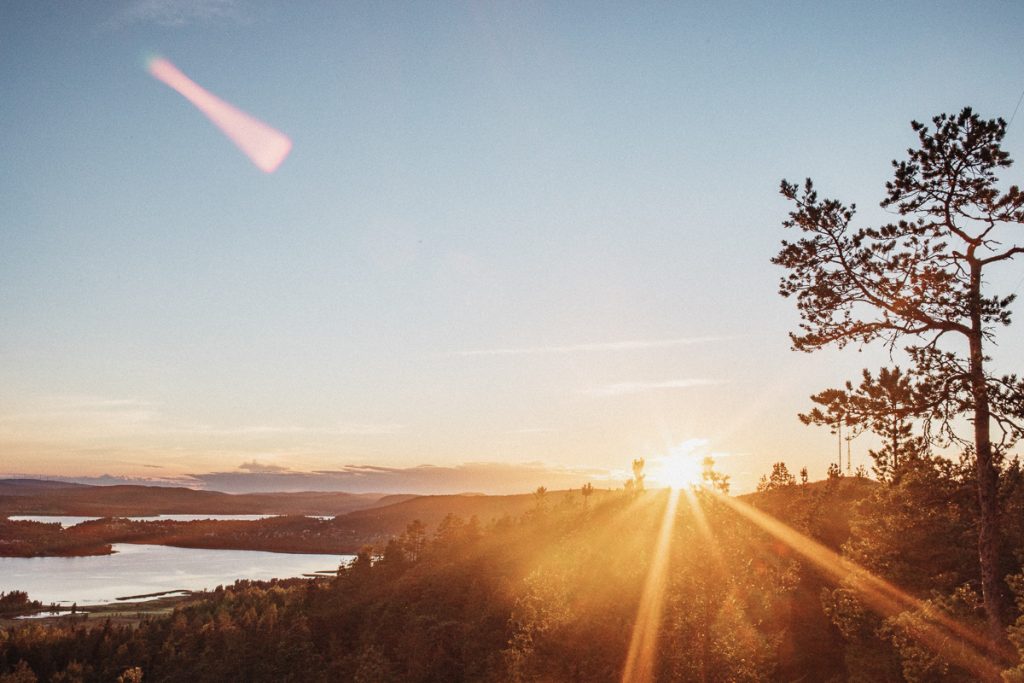 En sån där magisk solnedgång uppe vid Varvsberget i Örnsköldsvik.